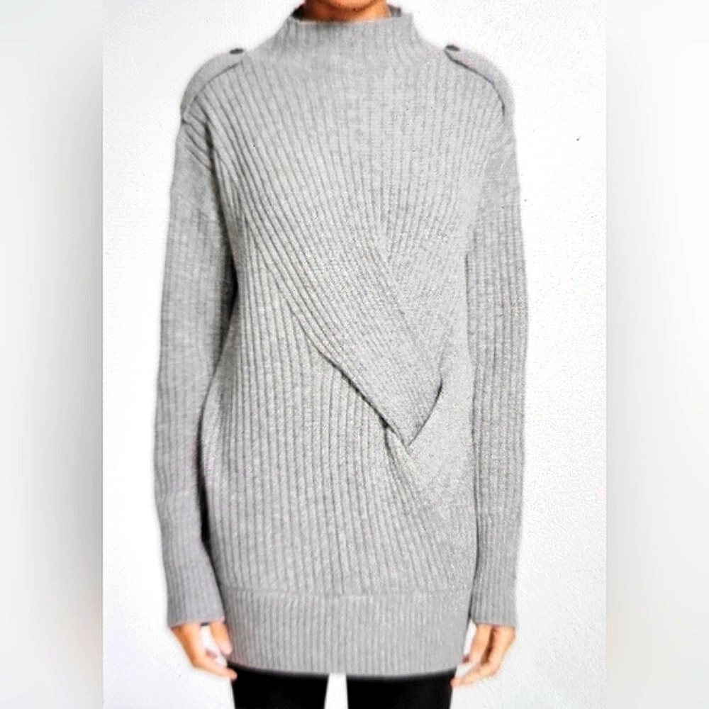 Rag & Bone women's gray Wool Dale Merino long-sleeved Sweater size medium - Picture 4 of 16